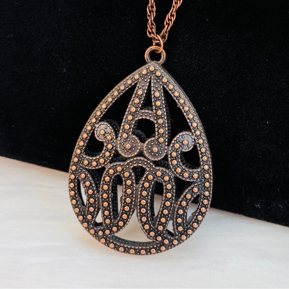 Bohemian chic, long Brown Teardrop Pendant Necklace